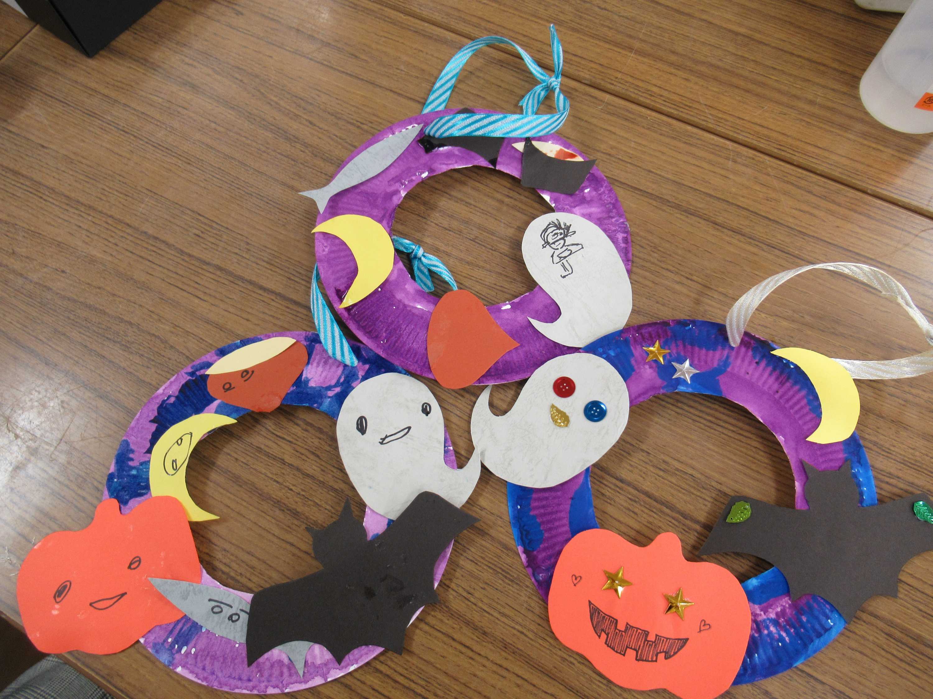 ハロウィンのリース作り